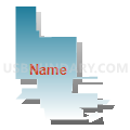 Wayne Ward 2, Wayne County, Nebraska (Blue Gradient Fill with Shadow)