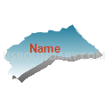 Bowman 1 Voting District, Orangeburg County, South Carolina (Blue Gradient Fill with Shadow)