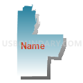SALEM - T 8 Voting District, Kenosha County, Wisconsin (Blue Gradient Fill with Shadow)