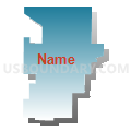 58572, North Dakota (Blue Gradient Fill with Shadow)