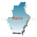 53551, Wisconsin (Blue Gradient Fill with Shadow)