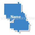 68034, Nebraska (Solid Fill with Shadow)
