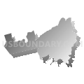 17324, Pennsylvania (Gray Gradient Fill with Shadow)