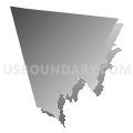17768, Pennsylvania (Gray Gradient Fill with Shadow)