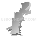 17776, Pennsylvania (Gray Gradient Fill with Shadow)