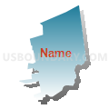 07933, New Jersey (Blue Gradient Fill with Shadow)