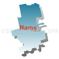 07980, New Jersey (Blue Gradient Fill with Shadow)