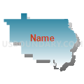 57034, South Dakota (Blue Gradient Fill with Shadow)