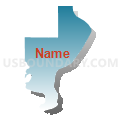 57365, South Dakota (Blue Gradient Fill with Shadow)
