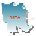 57401, South Dakota (Blue Gradient Fill with Shadow)