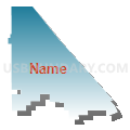 92802, California (Blue Gradient Fill with Shadow)