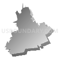 18655, Pennsylvania (Gray Gradient Fill with Shadow)