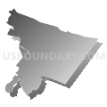 02537, Massachusetts (Gray Gradient Fill with Shadow)
