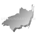 02559, Massachusetts (Gray Gradient Fill with Shadow)