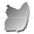 01852, Massachusetts (Gray Gradient Fill with Shadow)
